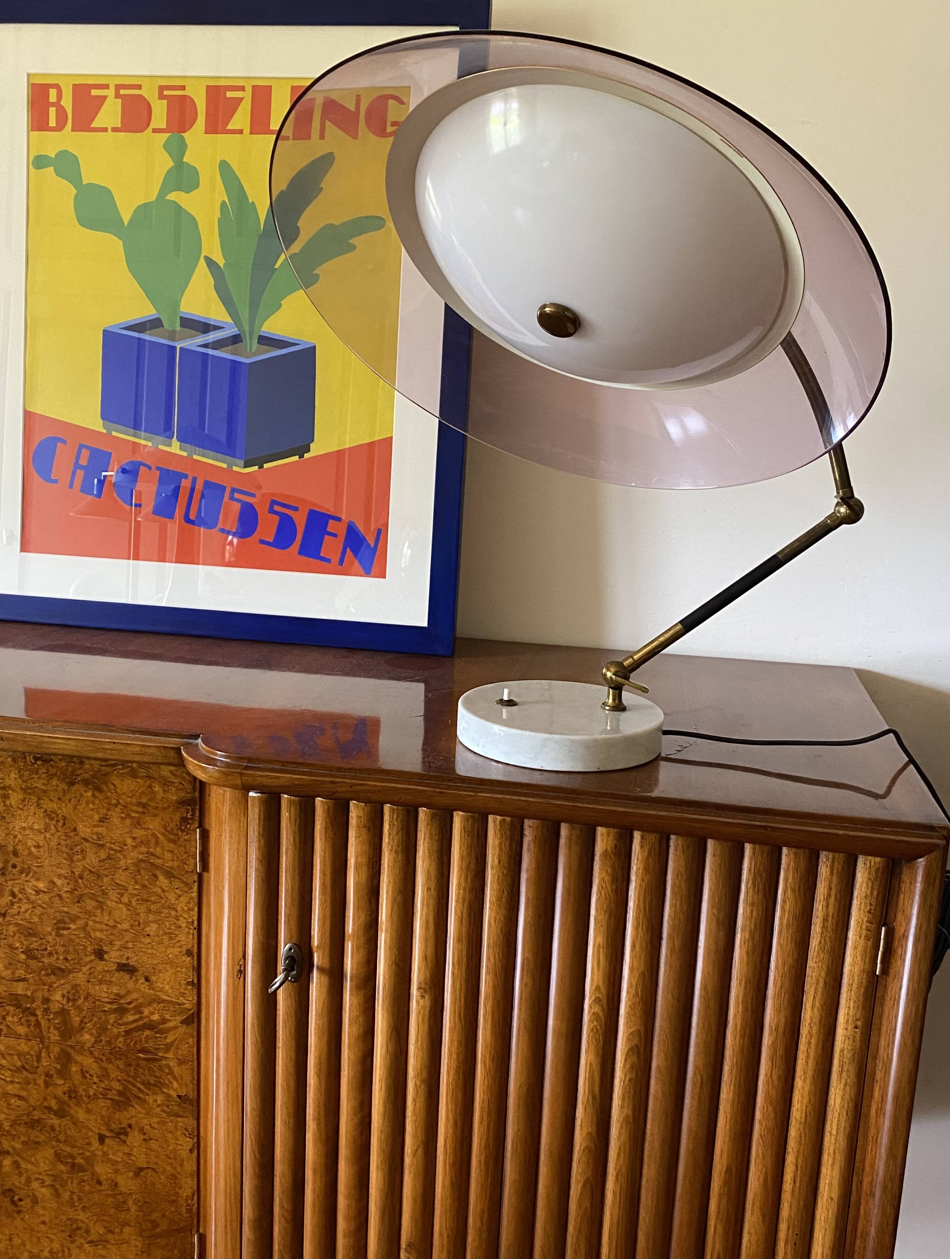 Stilux, mod. Orleans dome table lamp, Stilux Milano Italy, 1955