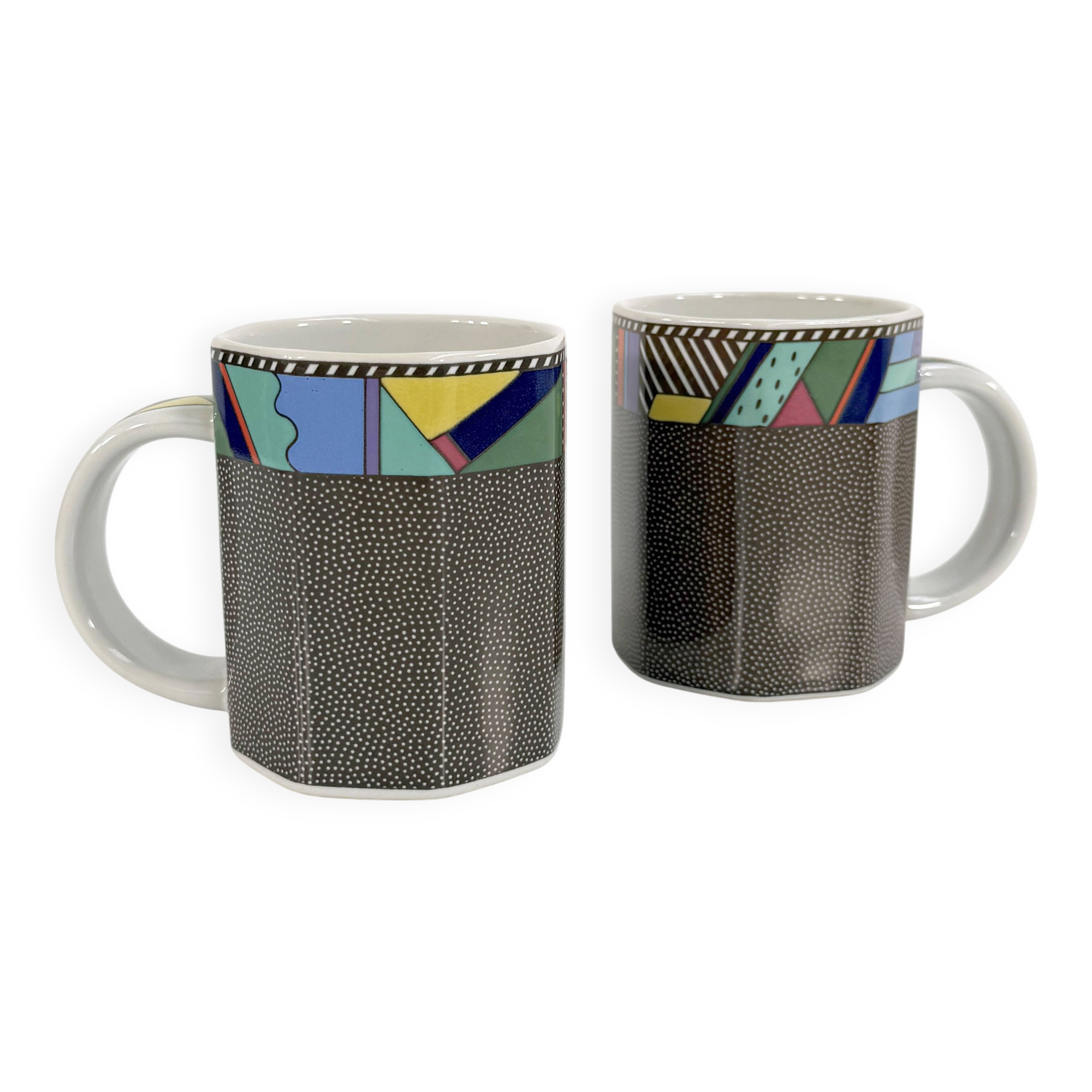 Paire de tasses Scenario Metropol de Barbara Brenner pour Rosenthal, 1990