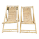 Paire de chaises longues en bambou, transats