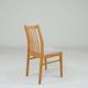Vintage Dining Chairs Set of 4, Natural beech wood, Herringbone fabric