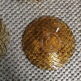 Series of 10 amber plates