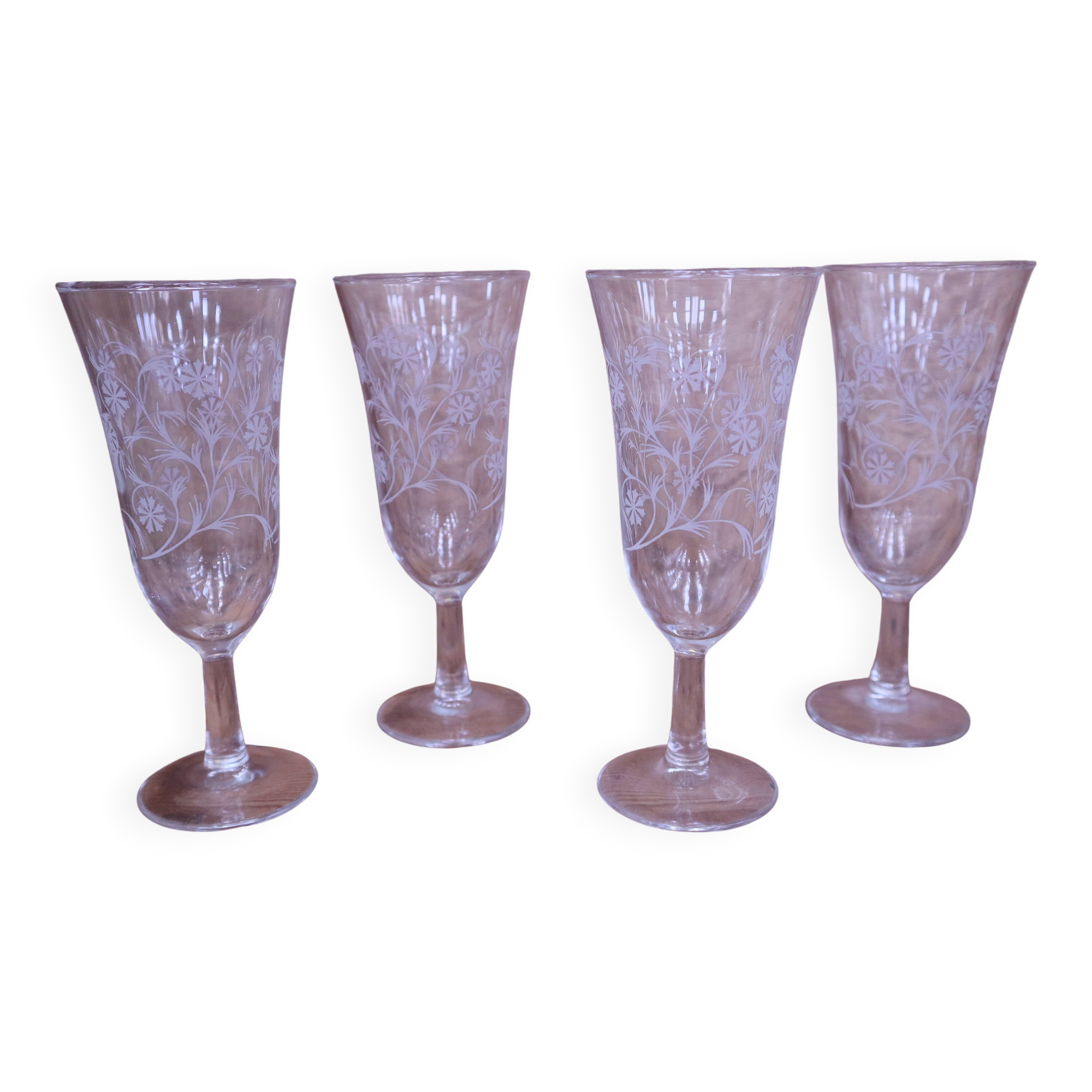 4 Enghien champagne coupes from the 1960s
