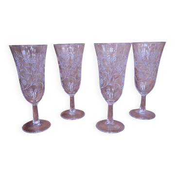 4 Enghien champagne coupes from the 1960s