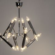 Geometrical chrome chandelier by Boulanger