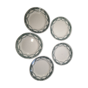 Lot de 5 assiettes Moulin des loups