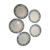 Lot de 5 assiettes Moulin des loups Service Provence