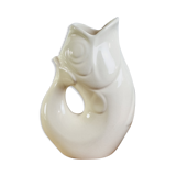 Zoomorphic pitcher fish Ceramic beige FDC Charolles