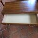 Vintage oak chest of drawers with herringbone patterns from the 1960s.