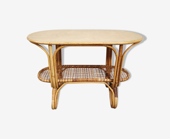 Vintage rattan coffee table
