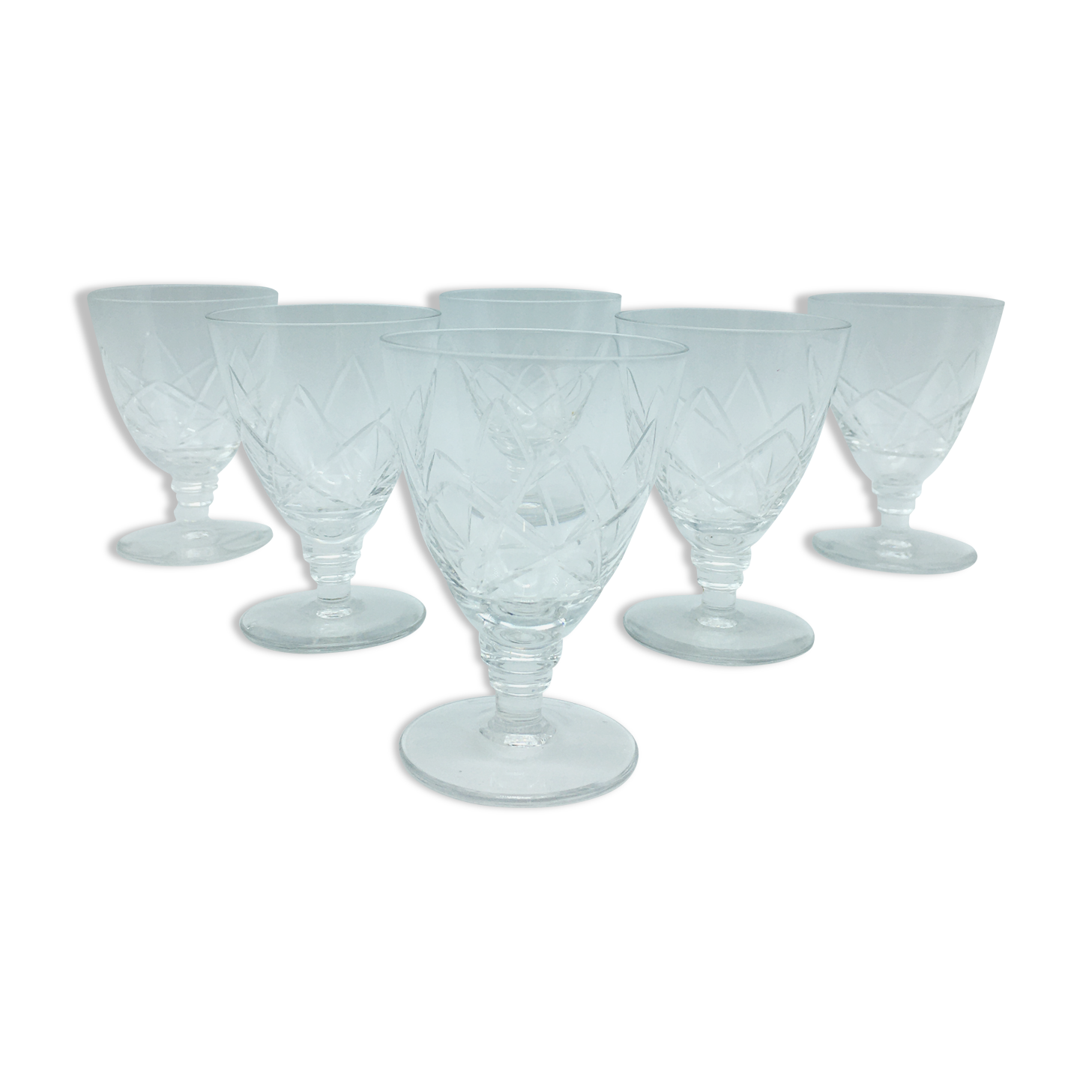 Lot De 4 Porte-Verres Russes En Filigrane Argenté Avec Verres En Cristal