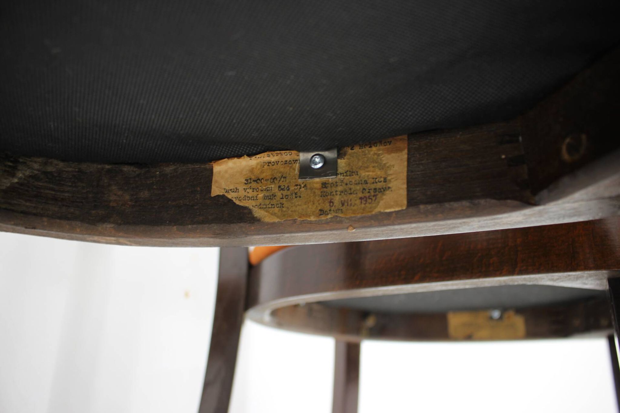 1950s Set of Four Restored Dining Chairs, Czechoslovakia