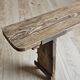 Antique folding farmhouse bench in solid wood | Gabin