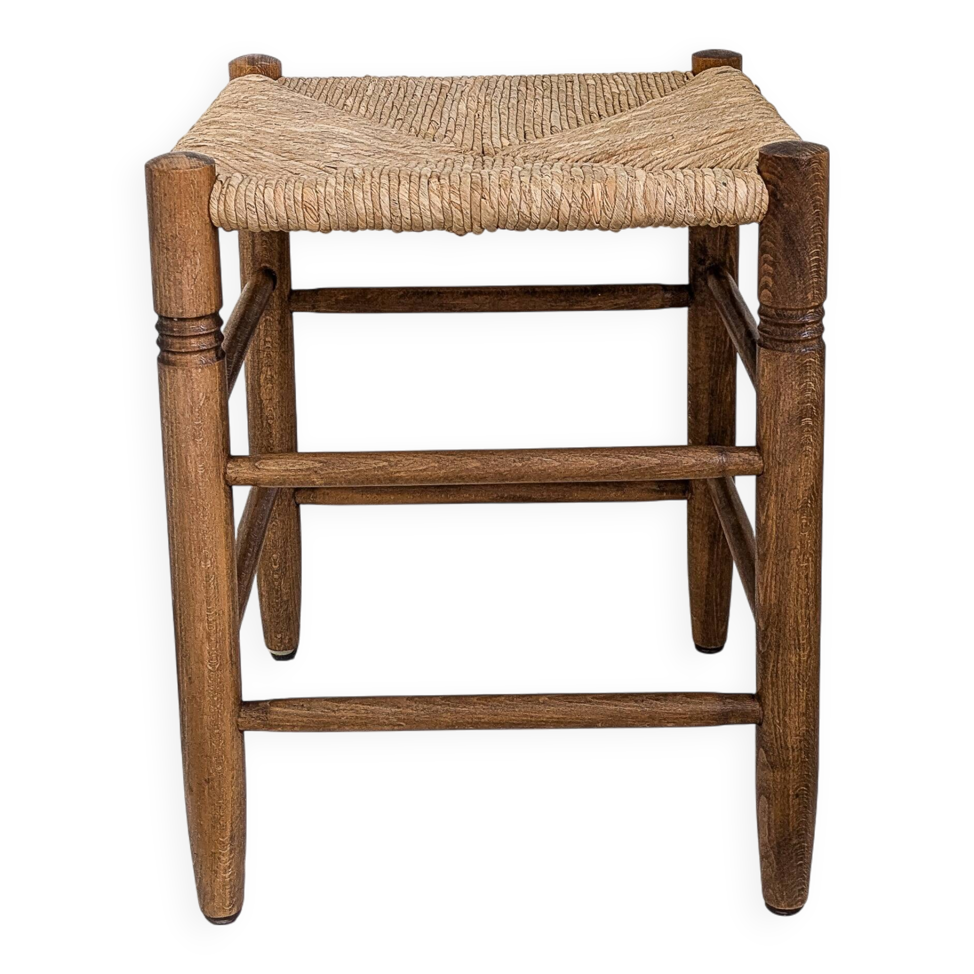 Tabouret mid century rustique