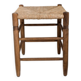 Tabouret mid century rustique