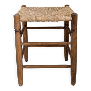 Tabouret mid century rustique