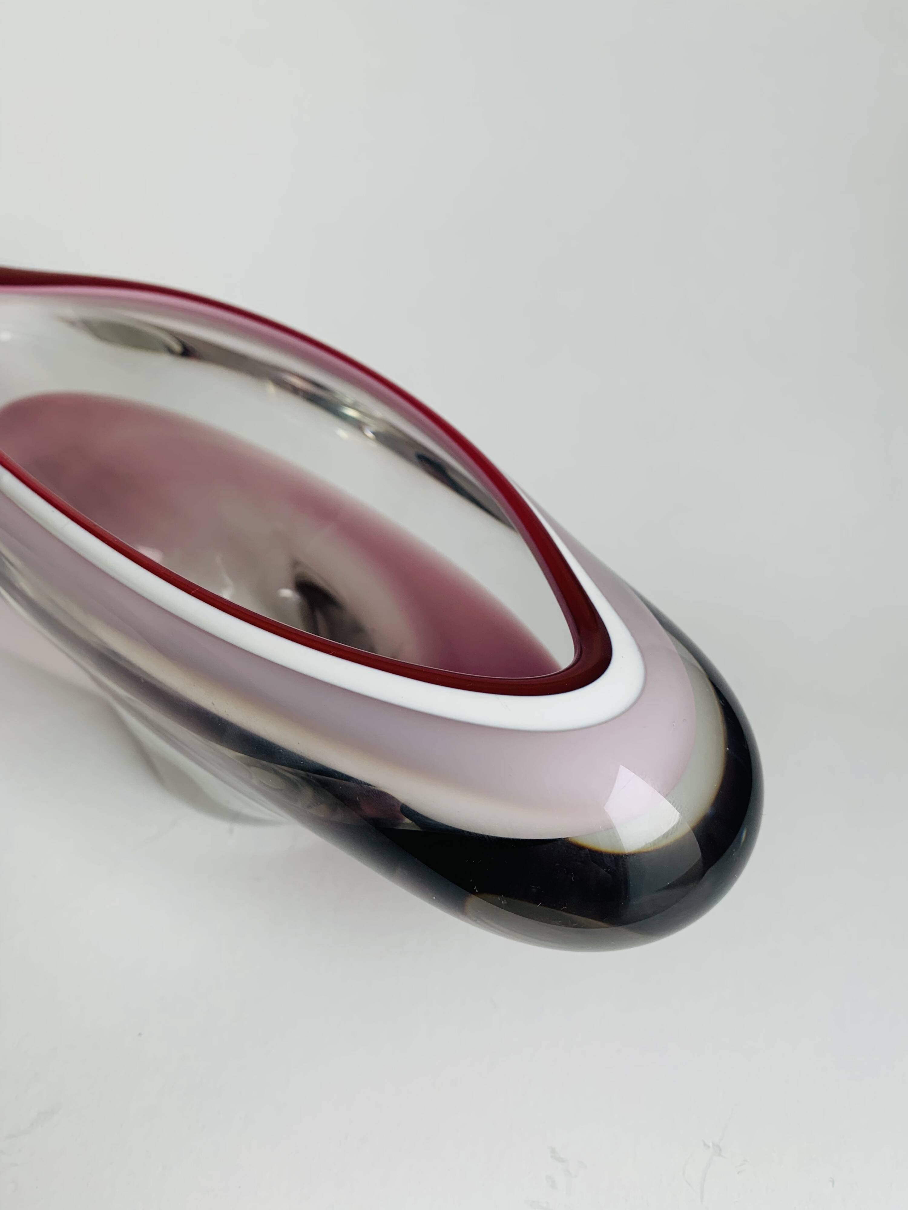 Glass  bowl Chribska Sklarna, Czechoslovakia, 1960s