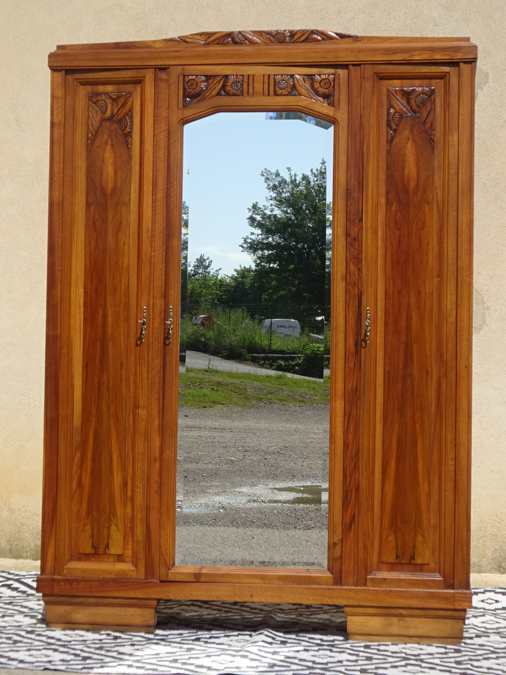3-door walnut cabinet and walnut bramble