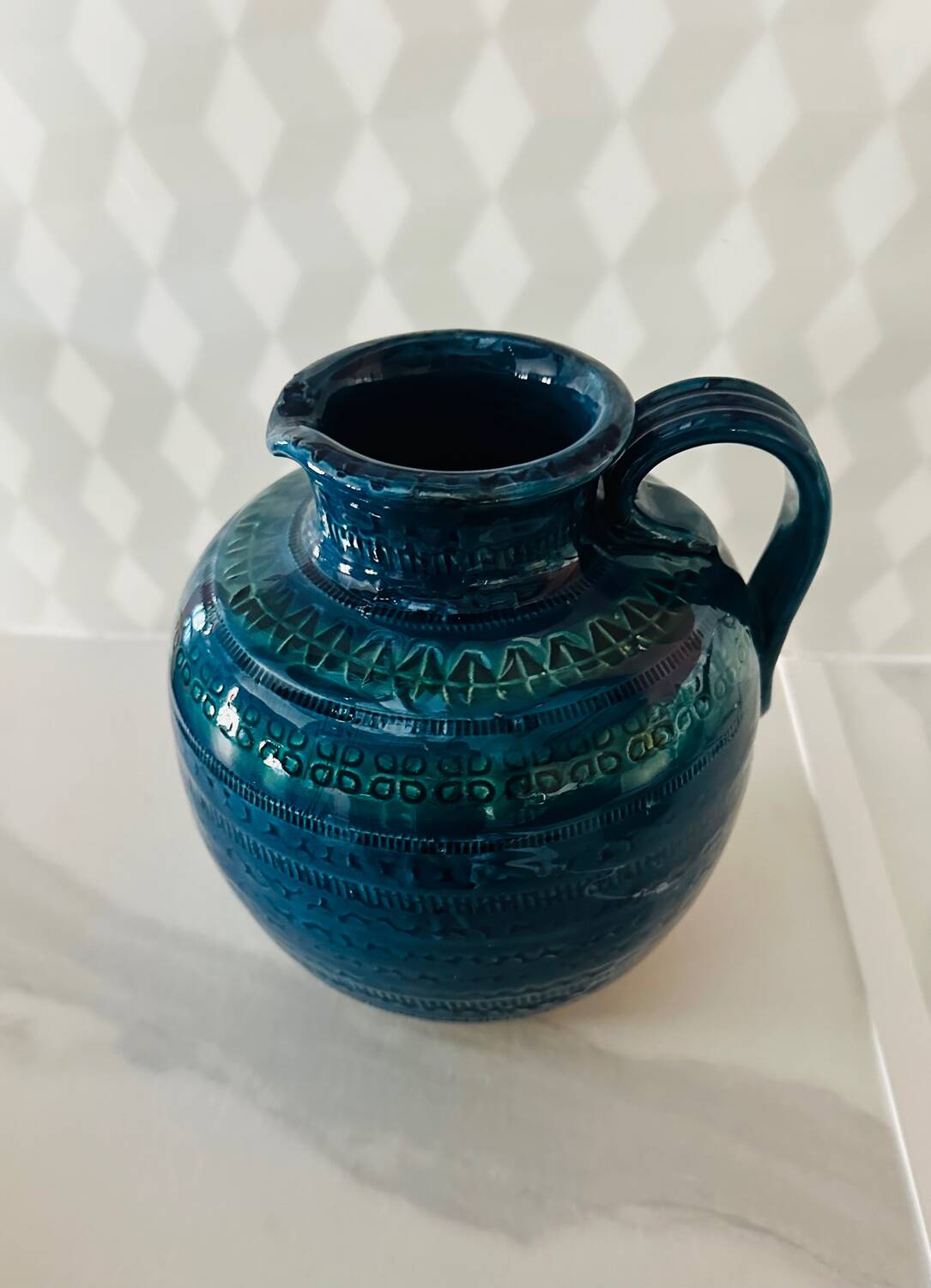 Aldo Londi carafe Rimini Blue collection by Bitossi