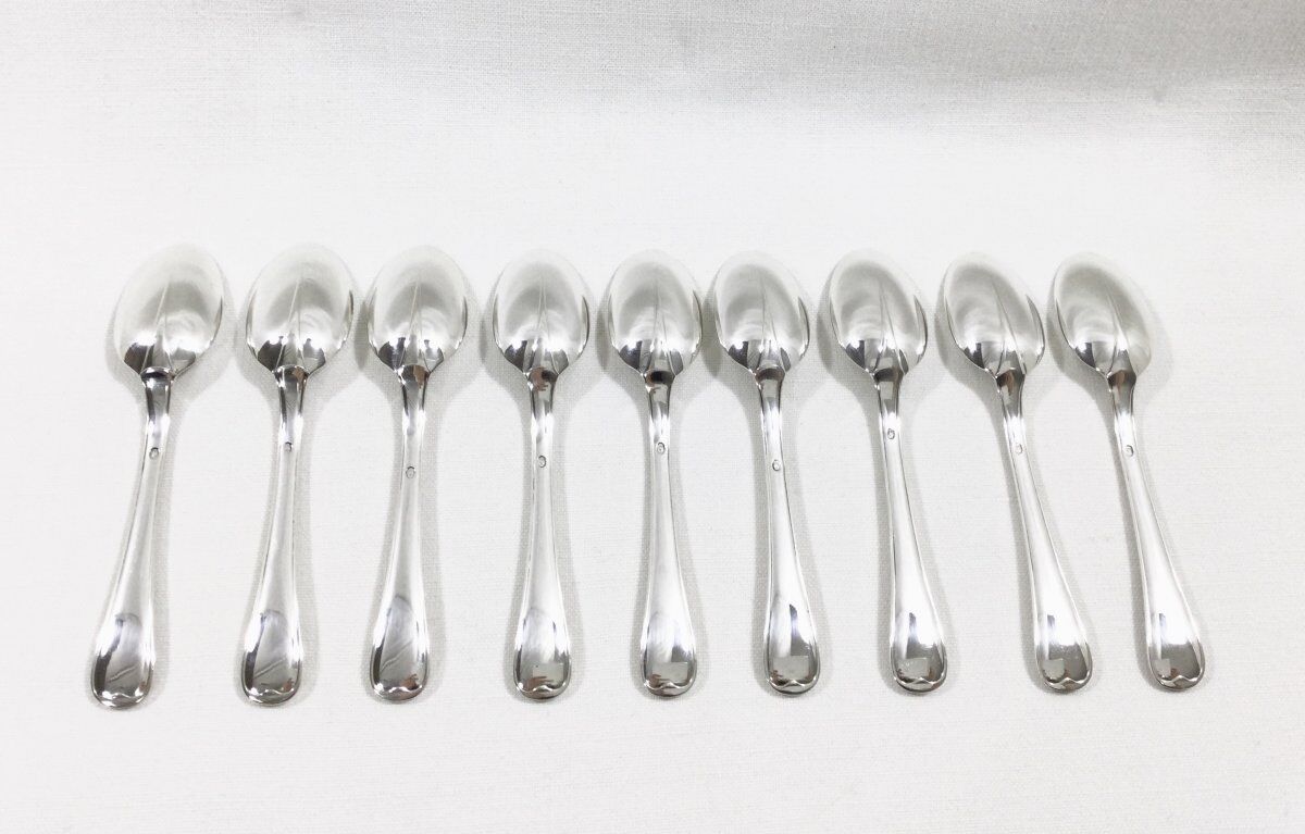 Solid silver moka spoons