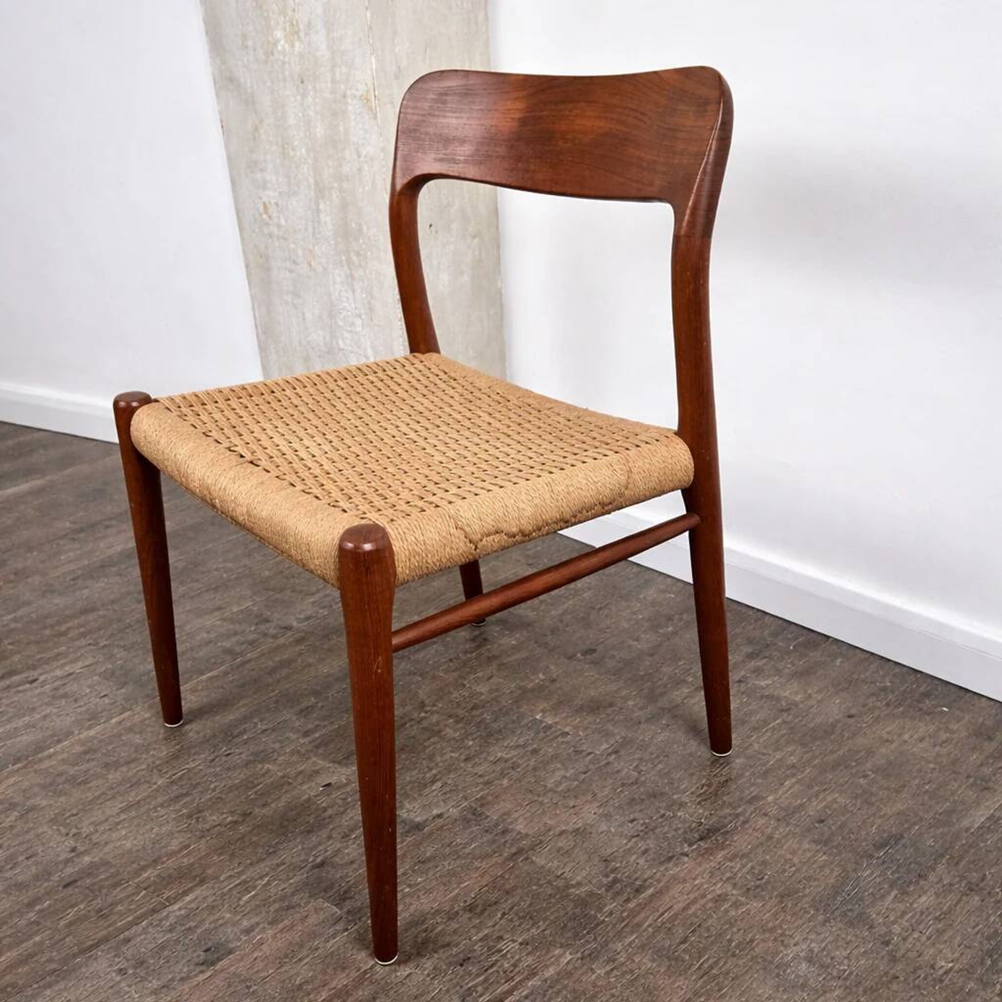 Teak and rope chair, model 75 by Niels O. Møller for JL Møller, Denmark, 1950.