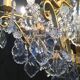 12-light bronze and crystal chandelier
