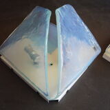 Pair of opalescent glass sconces by Carlo Nason