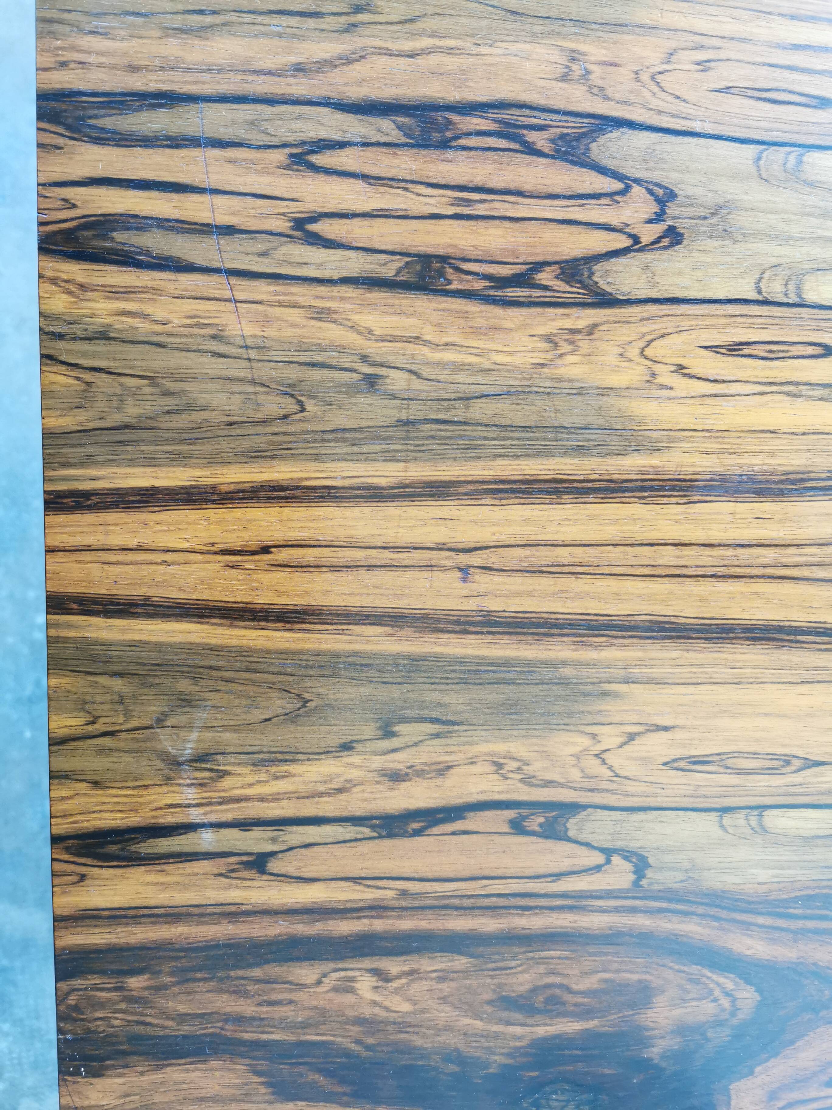 Coffee table from the 70s, chrome and rosewood