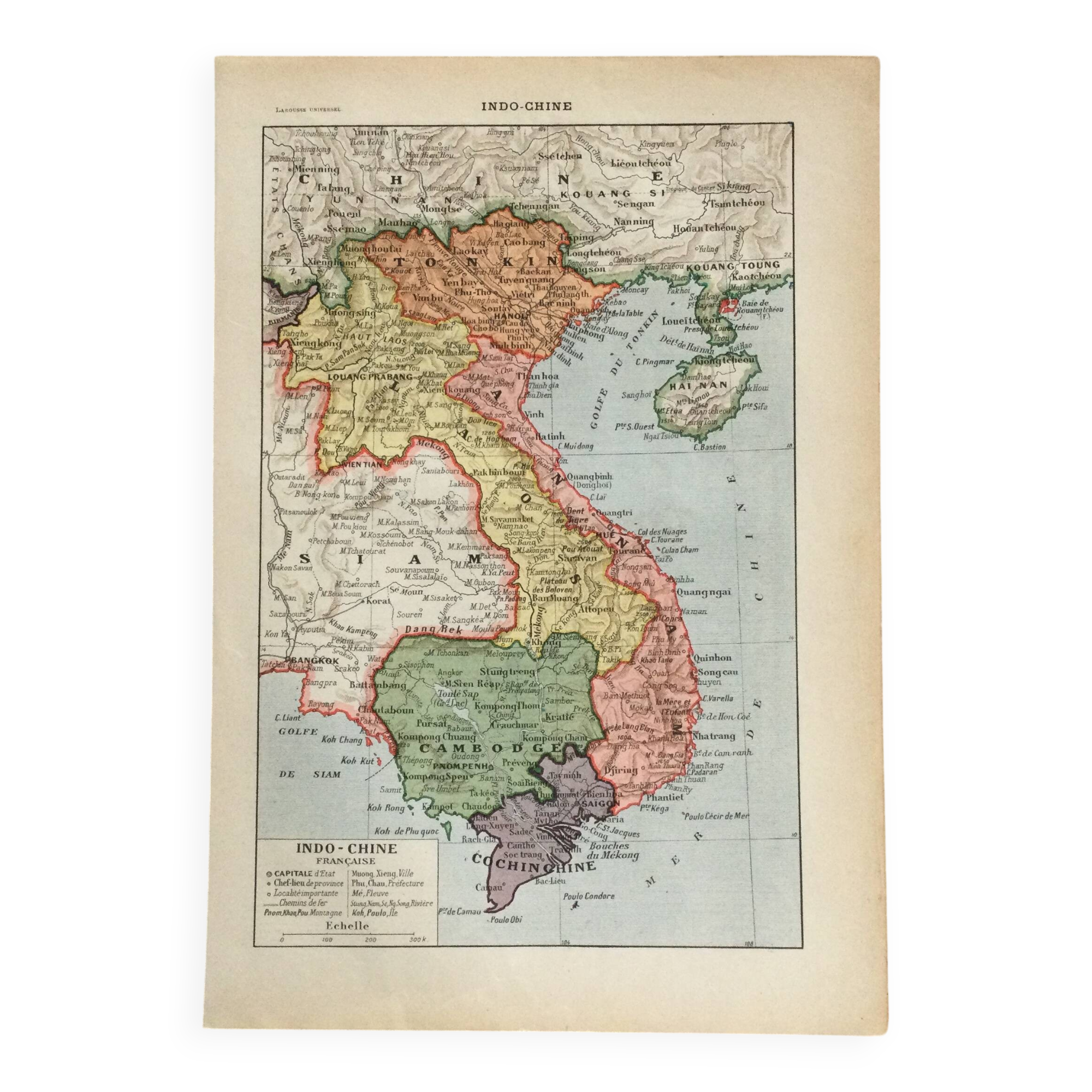 Vintage impression of indo-china history.