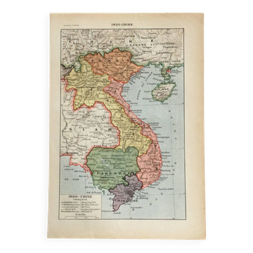 Vintage impression of indo-china history.