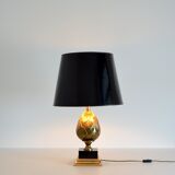 Vintage artichoke gold table lamp 1970