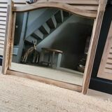 Raw wooden mirror, to be placed or hung.