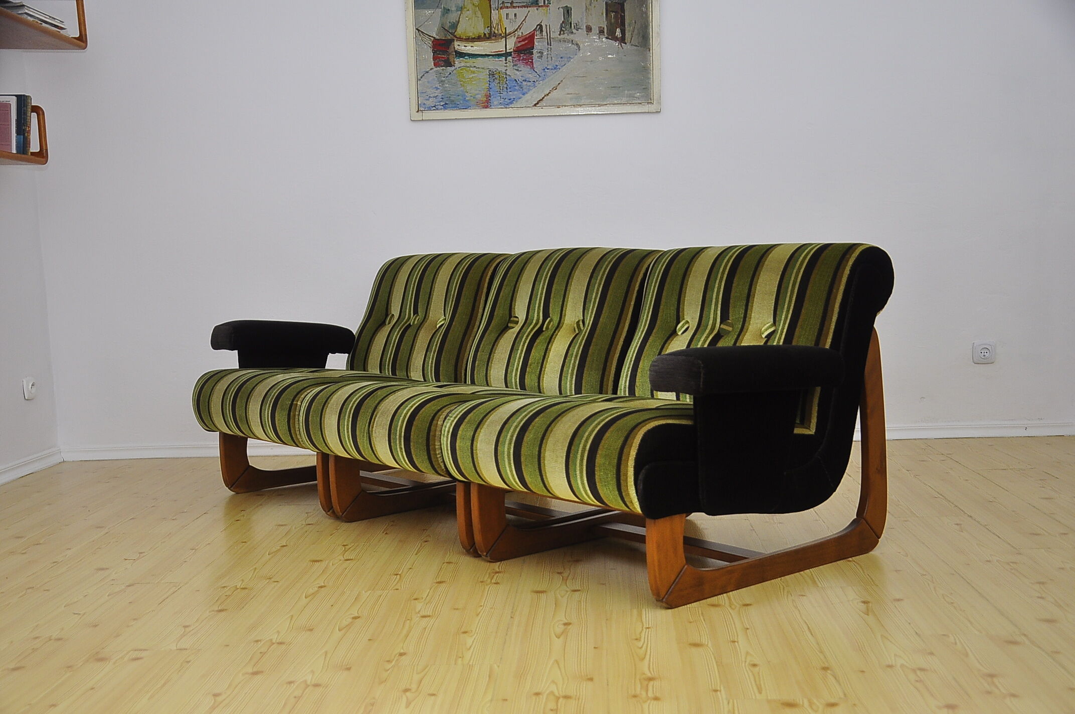Vintage striped modular sofa, 1970s