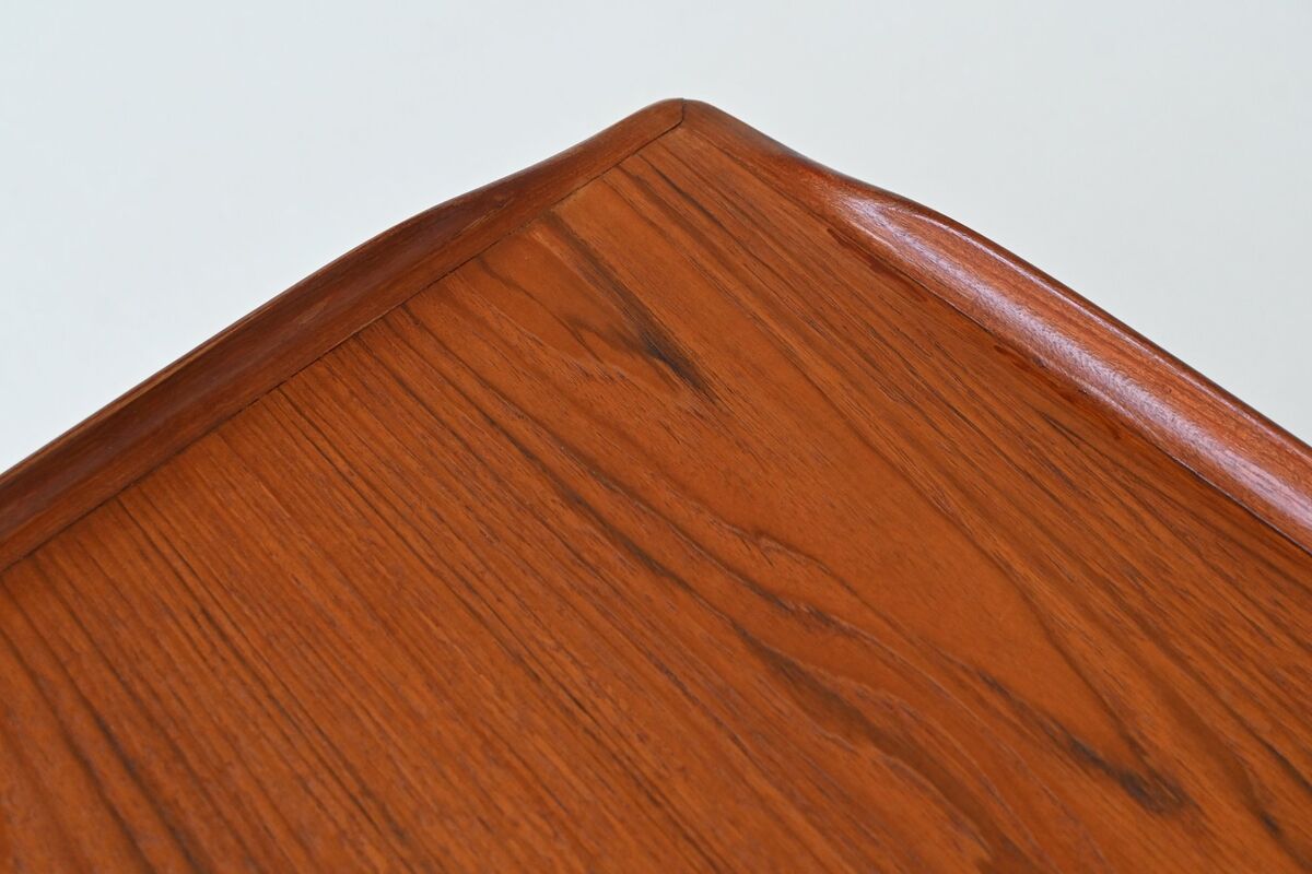 Peter Løvig Nielsen boomerang writing desk in teak Løvig Denmark 1960