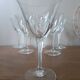 6 crystal water/wine glasses with flat ribs, vintage