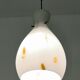 Vintage Encased and Blown Glass Pendant with Orange Murrine, Italy
