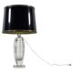 Elis Bergh for Kosta Sweden engraved crystal table lamp