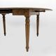 19th Century Tuscan Elm Extendable Round Dining Table with Five Leaves