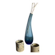 Blue soliflore vase H25 D7