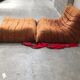Armchair and pouf Fontana Arte  vintage 1970