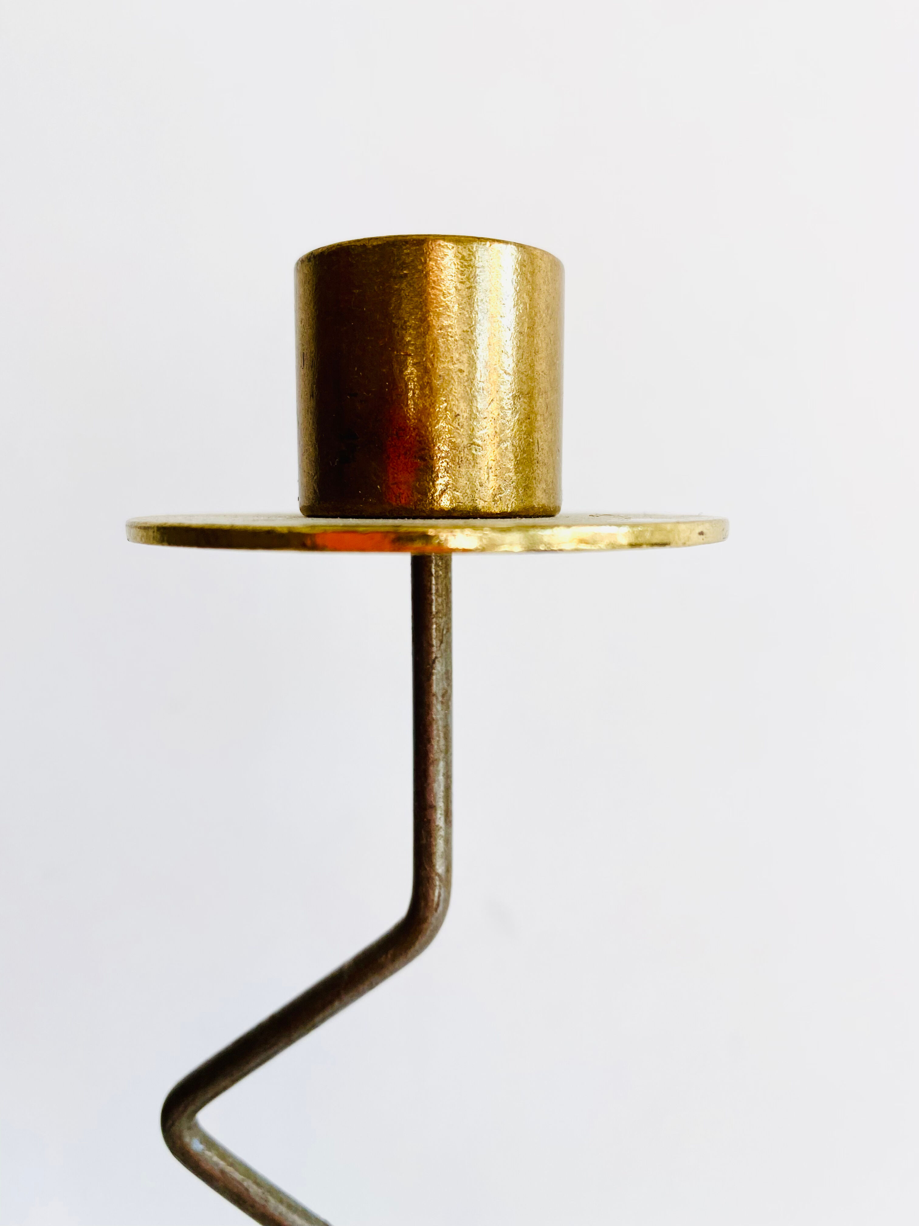 Set of three metal candle holders. Ikea, 80s