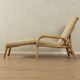 1960s bamboo foldable lounge chair