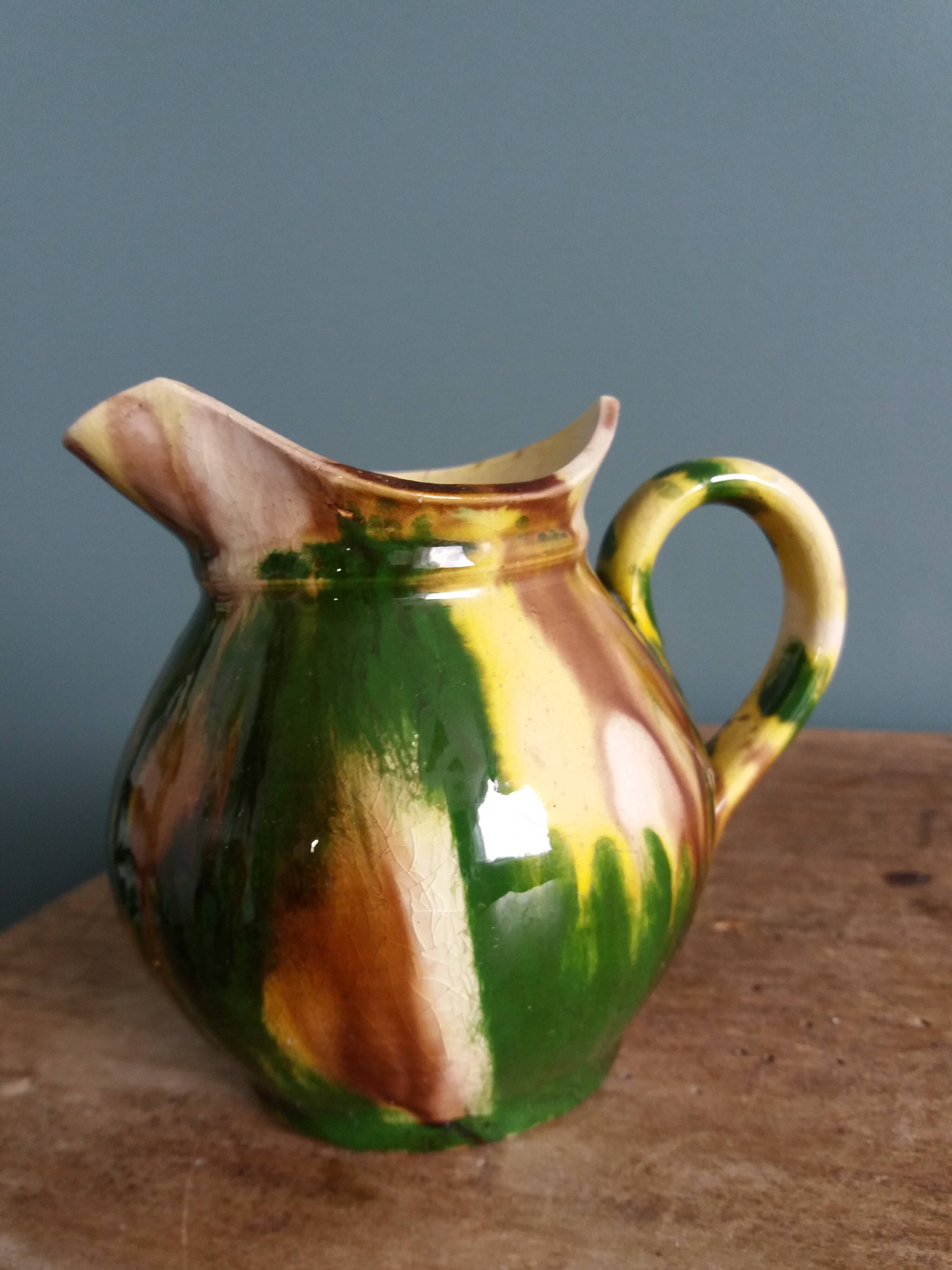 Handcrafted ceramic milk jug
