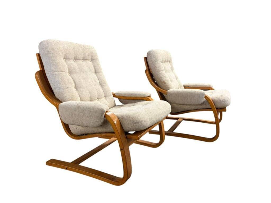 Set of 2 vintage WESTNOFA armchairs / individual armchairs