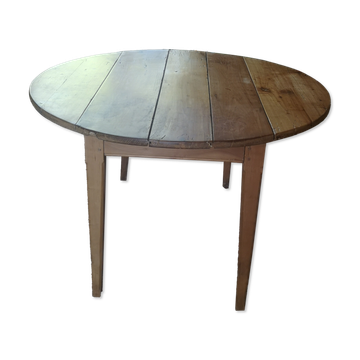 Table de ferme ronde D 130 cm