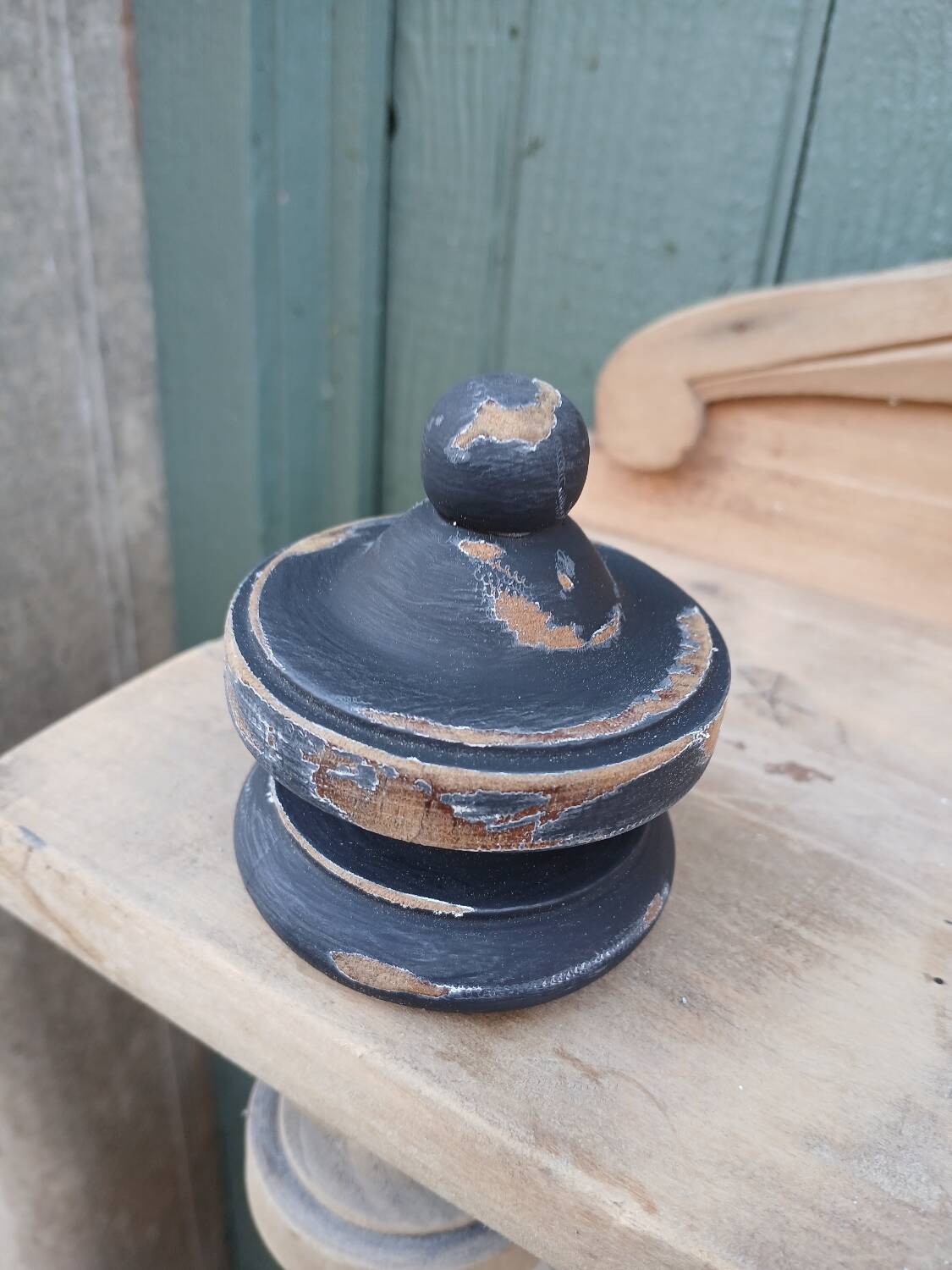 Antique carved wooden shelf