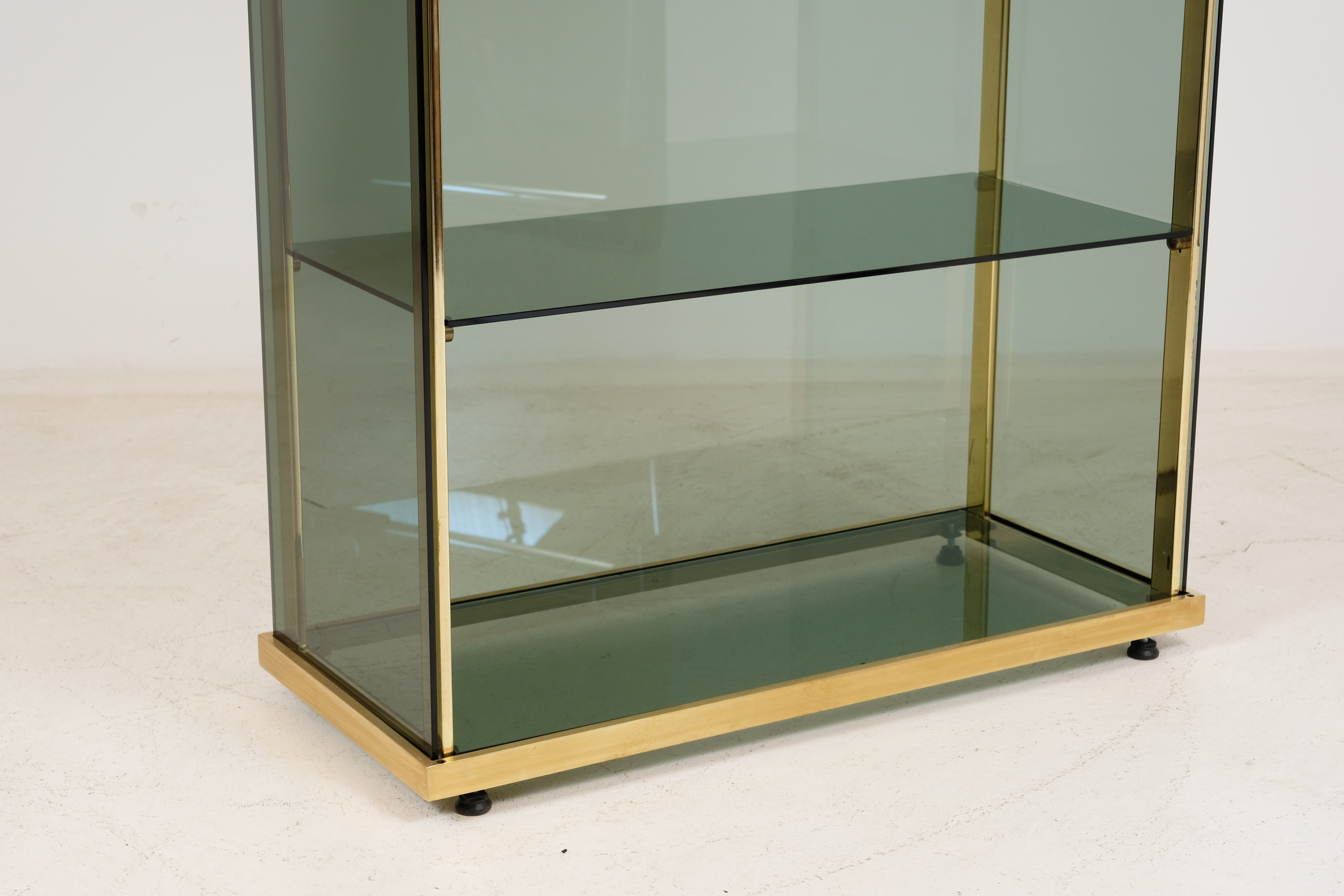 1960's glass and brass library