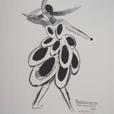 Sonia delaunay: spanish dress - signed lithograph