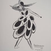 Sonia delaunay : robe espagnole - lithographie signée