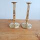 Pair of gilded brass candle holders