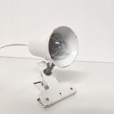 Spot lamp with white metal workshop clip 70s
